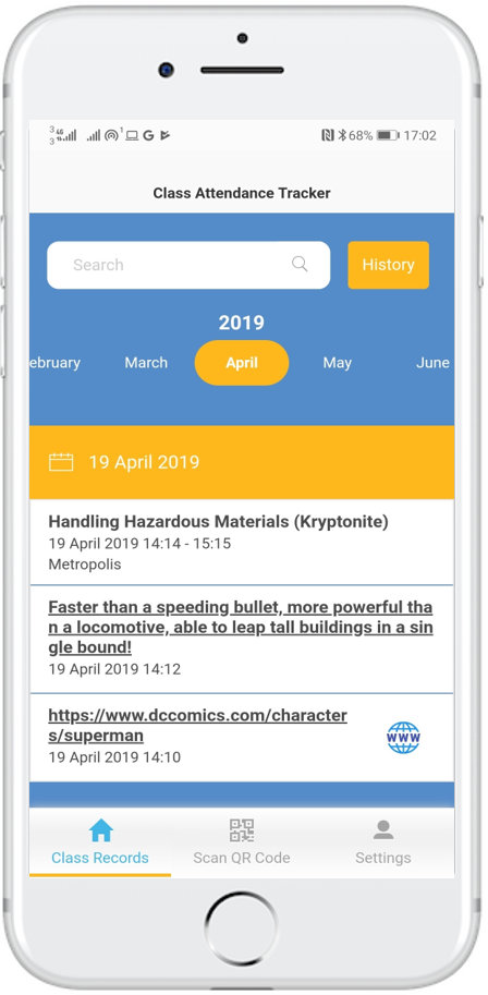 Class Attendance Tracker (CAT) app